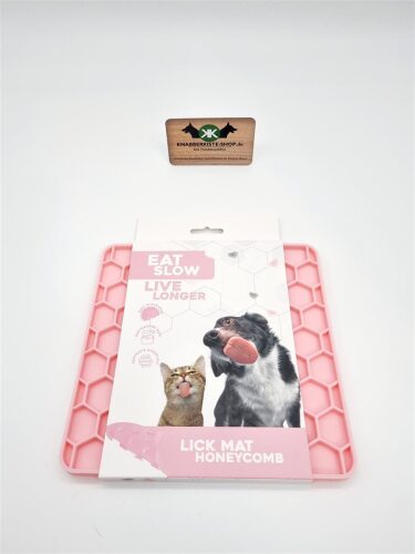 Eat Slow Live Longer Lick Mat Honeycomb (Farbe: rosa)