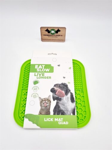 Eat Slow Live Longer Lick Mat Quad (Farbe: grün)