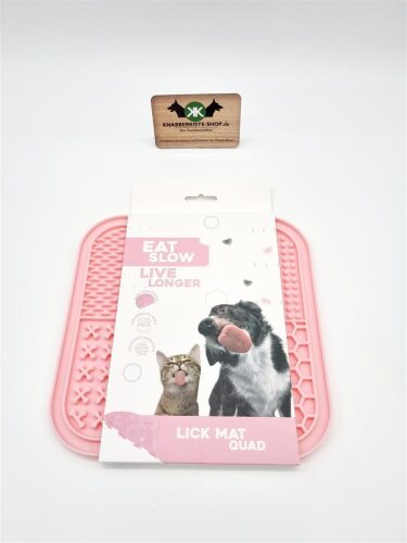 Eat Slow Live Longer Lick Mat Quad (Farbe: rosa)