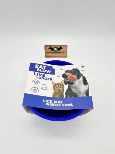 Eat Slow Live Longer Lick Mat Wobble Bowl (Farbe: blau)