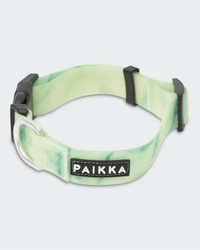 PAIKKA Glow Collar marble green Breite 2cm x HU: 30-40cm