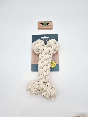 Quapas Dog Toy Rope Bone Natural Größe L 27cm