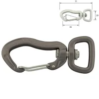 Sicherheitskarabiner Aluminium 71mm/20mm kleine Hunde