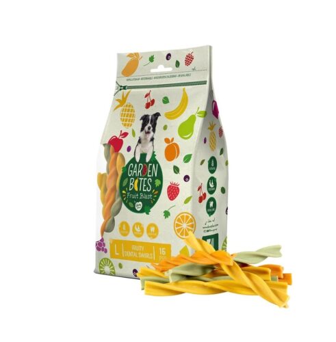 Garden Bites Fruity Dental Swirls Large (16cm) - 15 Stück