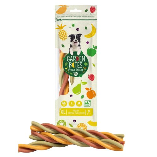 Garden Bites Fruity Dental Twizzlers XL (25 cm) - 3 Stück